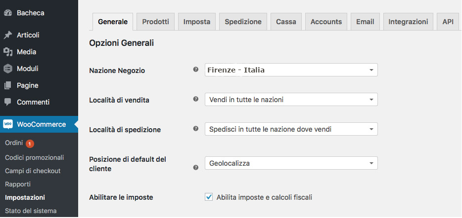 Gestione degli ordini WooCommerce